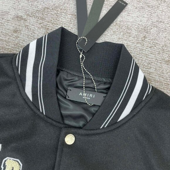 Amiri Cupid 💘 black and white baseball jacket - Picture 8 of 9
